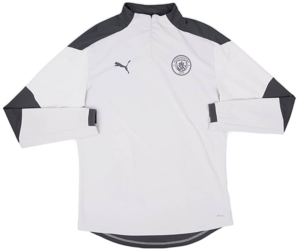 2020-21 Manchester City Puma 1/4 Zip Drill Top - 8/10 - (L)