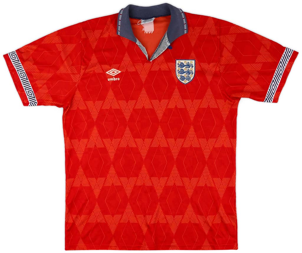 1990-93 England Away Shirt - 7/10 - (L)
