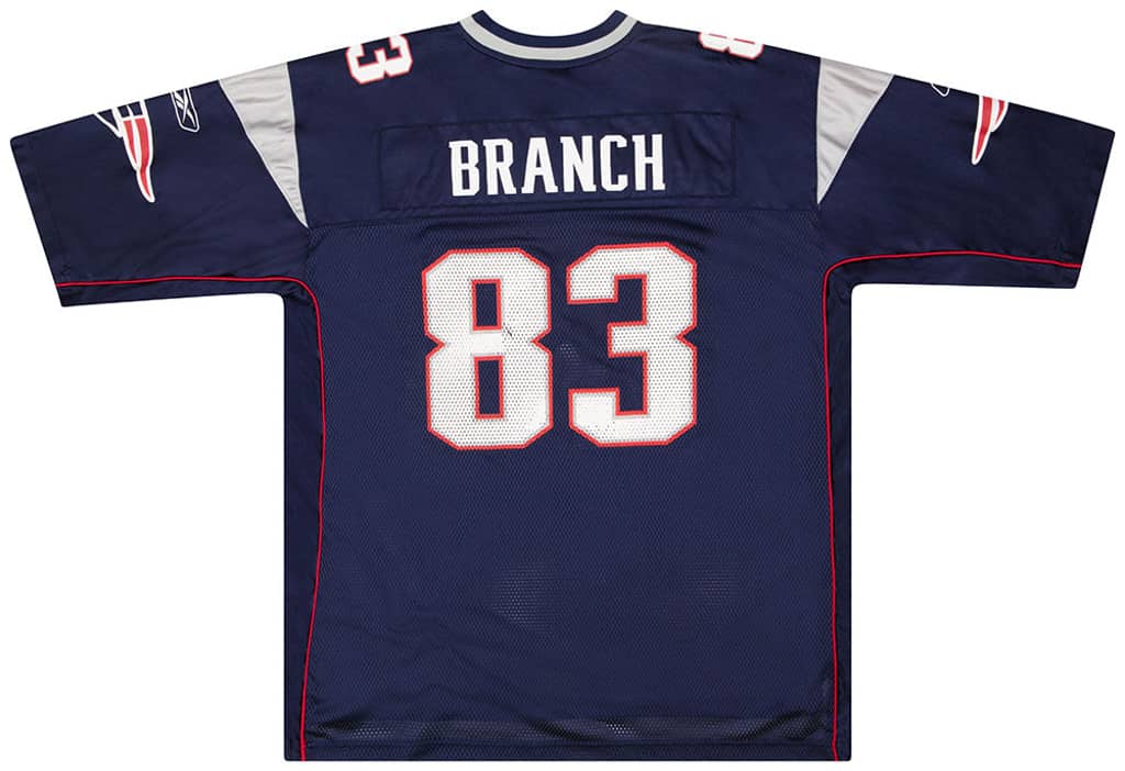 2005 New England Patriots Branch #83 Reebok On Field Jersey (Home) XXL