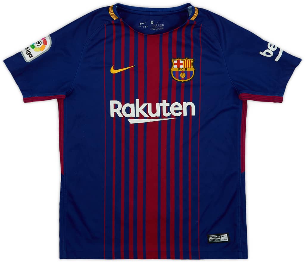 2017-18 Barcelona Home Shirt - 6/10 - (M.Boys)
