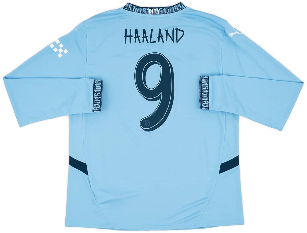 2024-25 Manchester City Home L/S Shirt Haaland #9 - 10/10 - (XL)