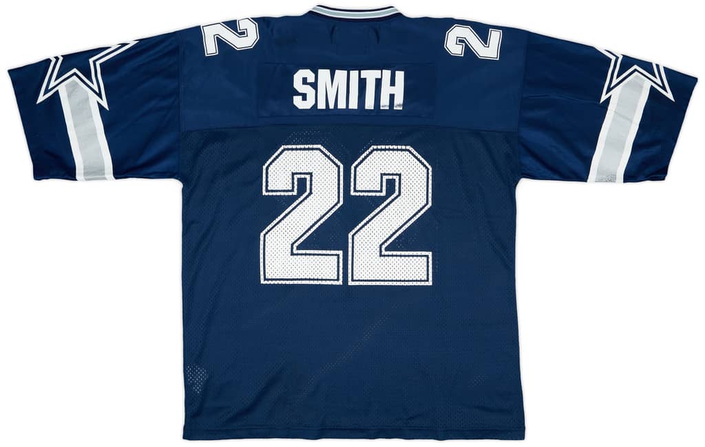 1996-98 Dallas Cowboys Smith #22 Starter Home Jersey - 7/10 - (XL)