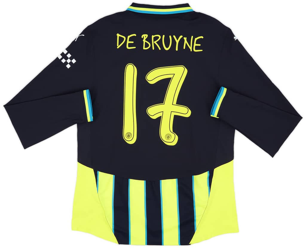 2024-25 Manchester City Authentic Away L/S Shirt De Bruyne #17