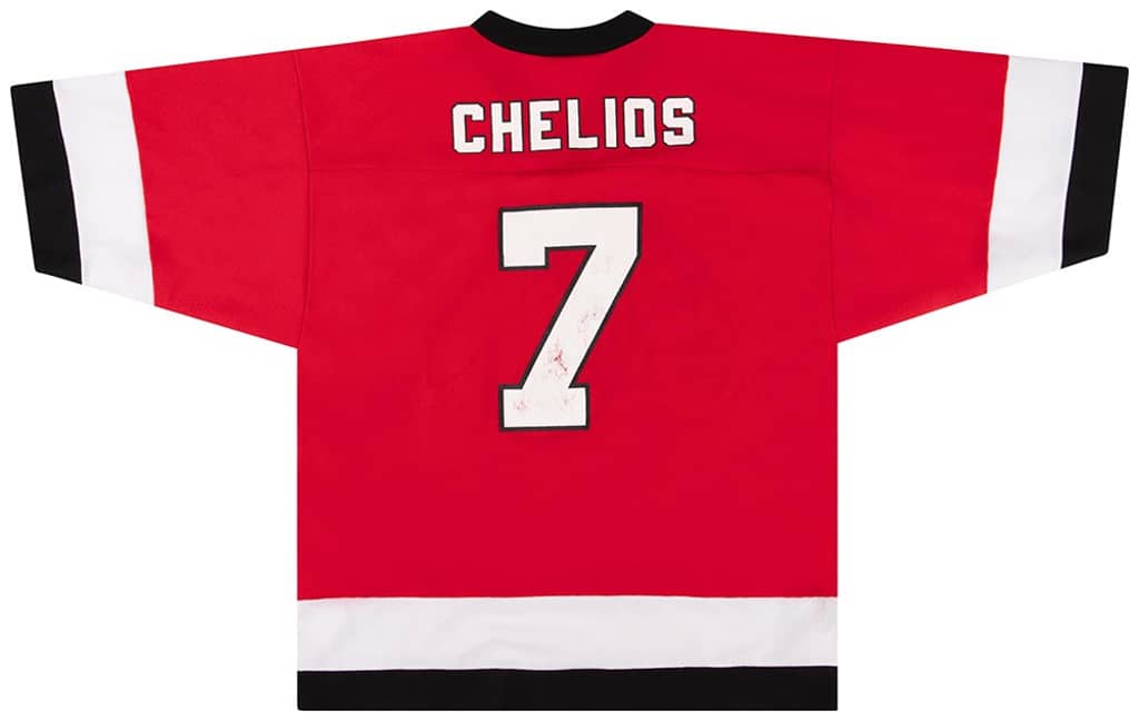 1990s Chicago Blackhawks Chelios #7 Logo 7 Replica Jersey (Away) M