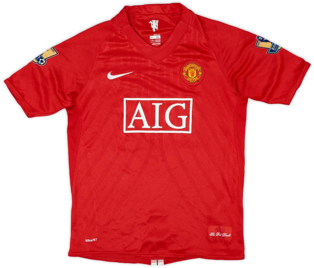 2007-09 Manchester United Home Shirt Tevez #32 - 9/10 - (XL.Boys)