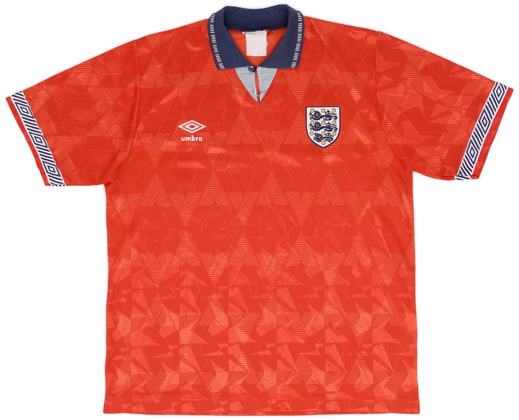 1990-93 England Away Shirt - 7/10 - (XL)