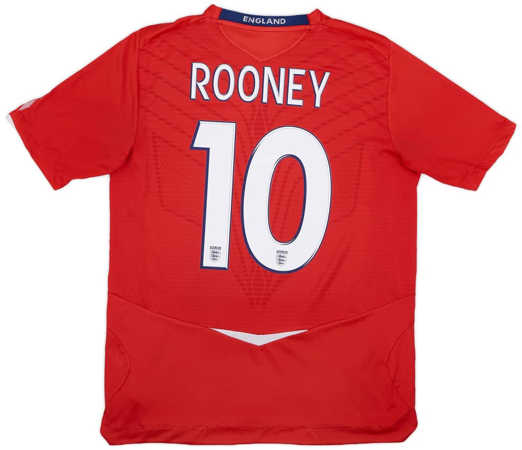 2008-10 England Away Shirt Rooney #10 - 6/10 - (L)