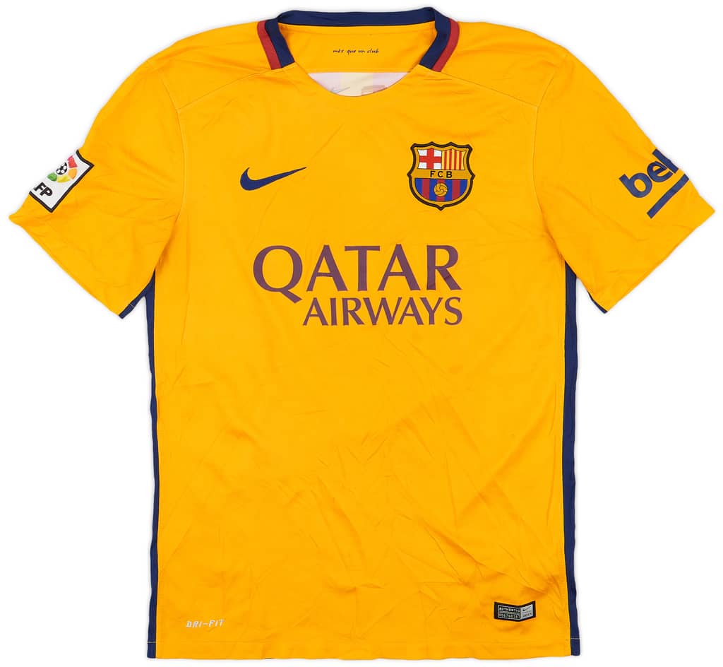 2015-16 Barcelona Away Shirt Suarez #9 - 5/10 - (S)