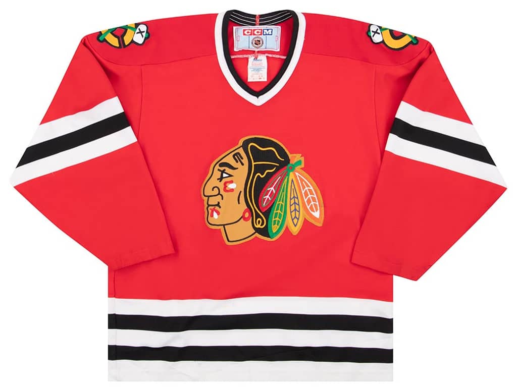 1990-96 Chicago Blackhawks CCM Jersey (Away) M