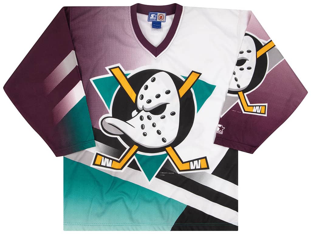 1990s Anaheim Ducks Starter Fanimation Jersey Y