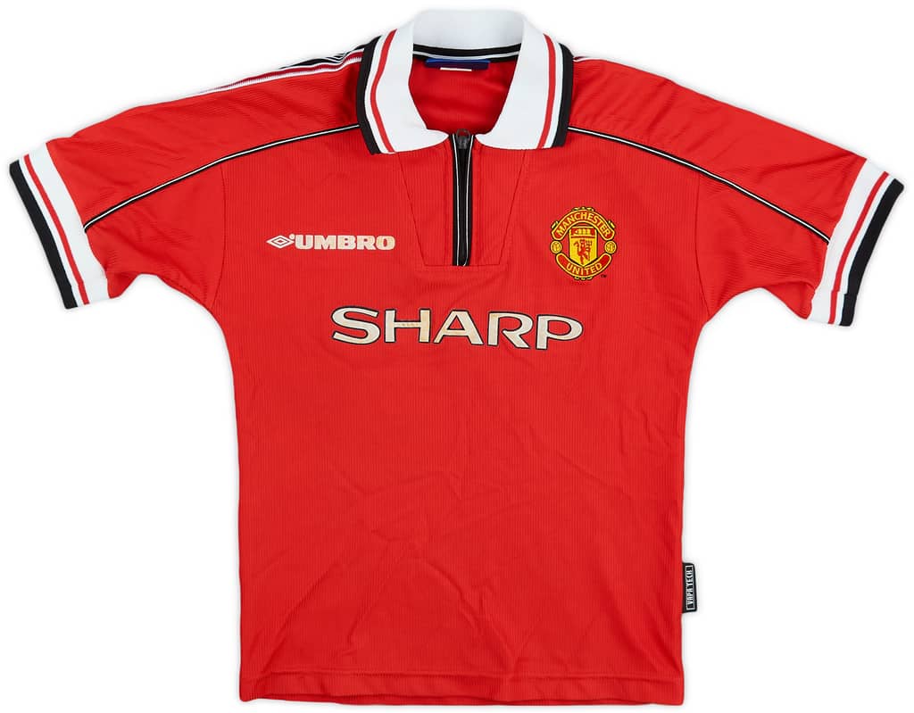 1998-00 Manchester United Home Shirt - 7/10 - (8-9 Years)