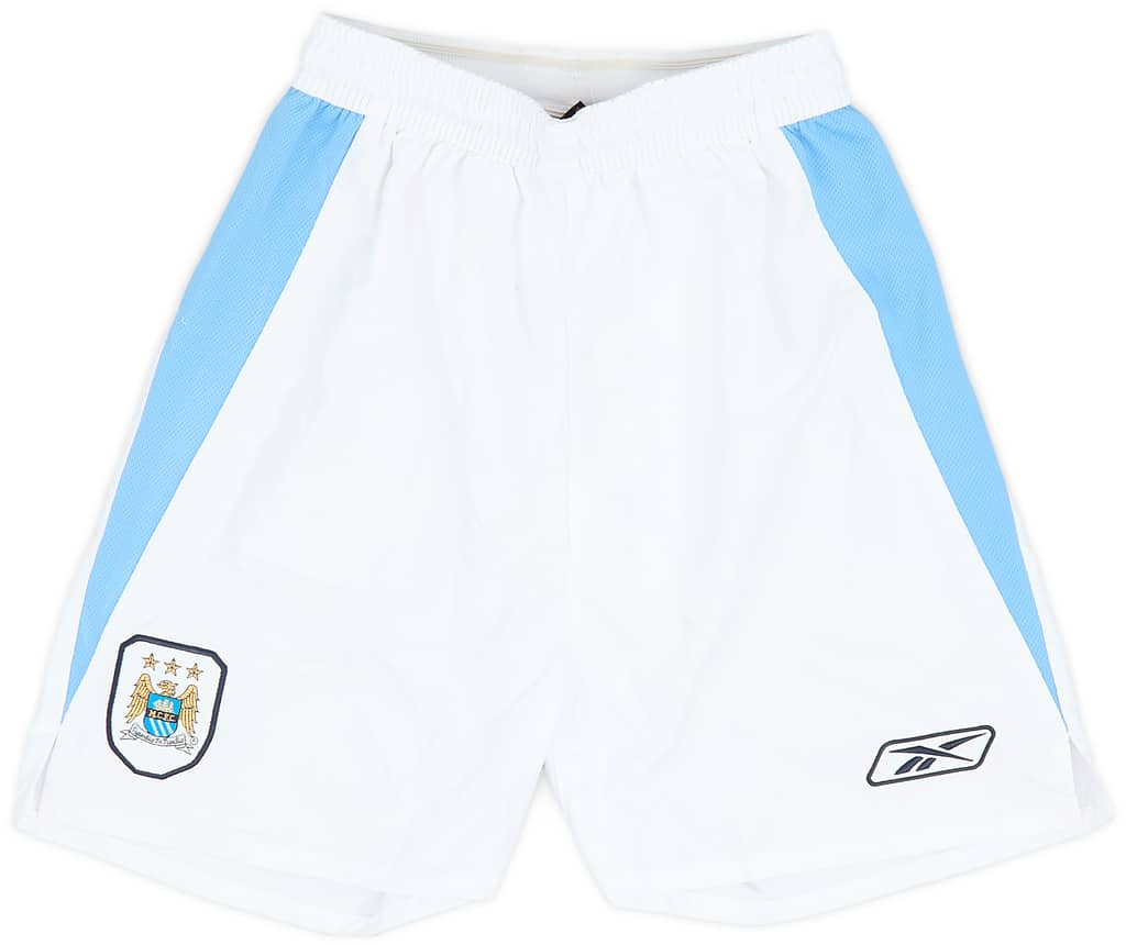 2004-05 Manchester City Home Shorts - 8/10 - (S.Boys)