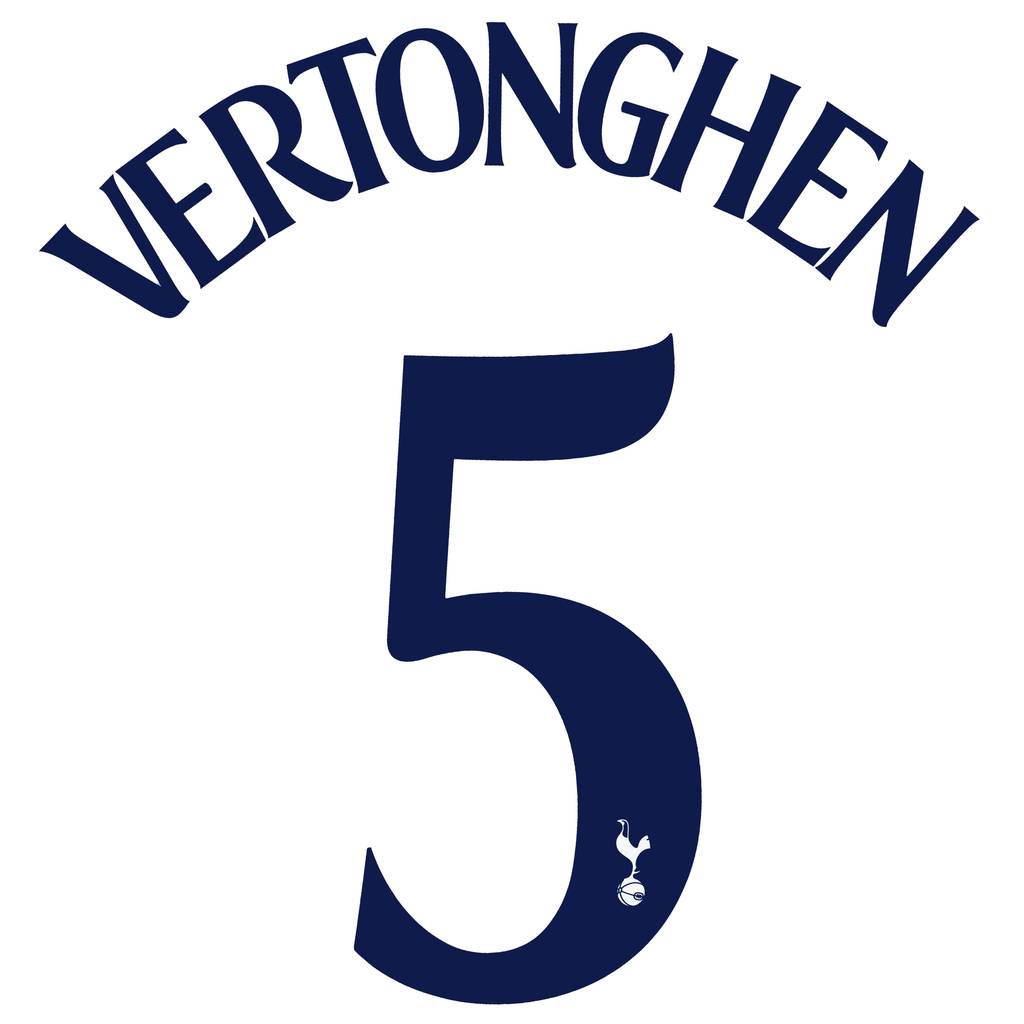 2015-20 Tottenaham Home Vertonghen #5 Name Set