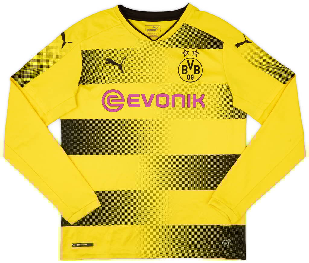 2017-18 Borussia Dortmund Home L/S Shirt - 7/10 - (XL.Boys)