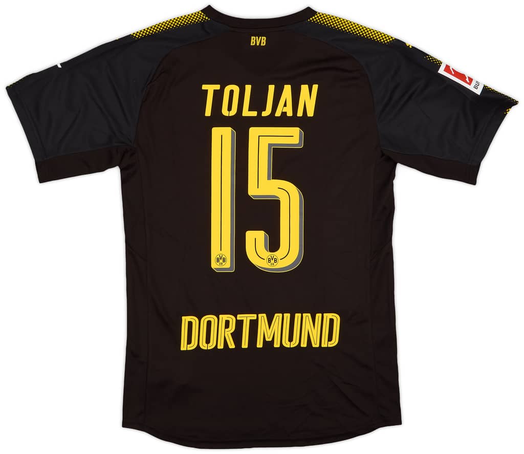 2017-18 Borussia Authentic Dortmund Away Shirt Toljan #5 - 9/10 - (M)