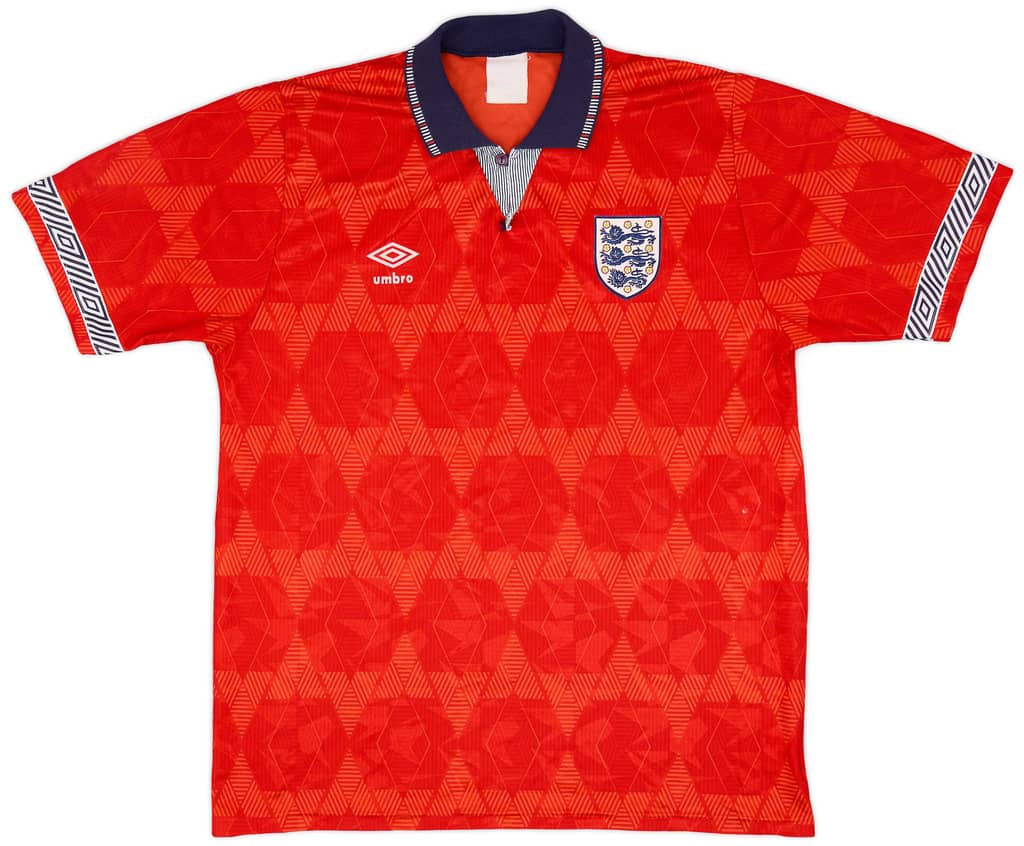 1990-93 England Away Shirt - 8/10 - (L)