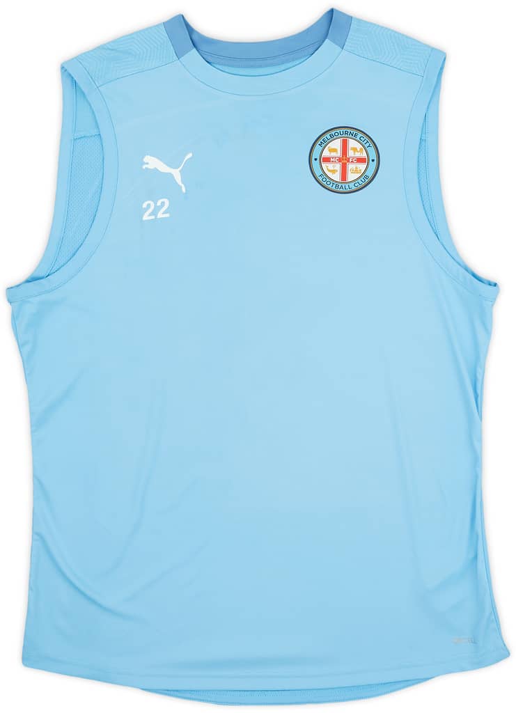 2019-20 Melbourne City Puma Player Issue Training Vest #22 - 8/10 - (L)