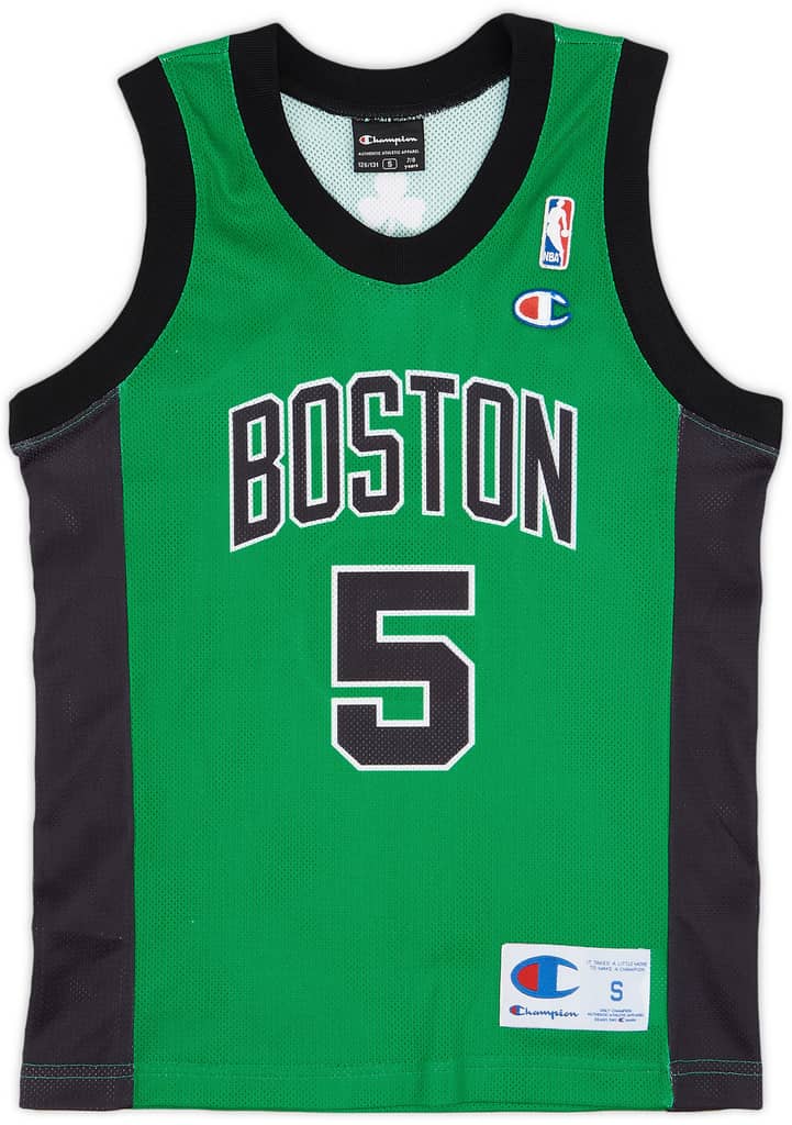 2007-10 Boston Celtics Garnett #5 adidas Alternate Jersey - 9/10 - (S.Boys)