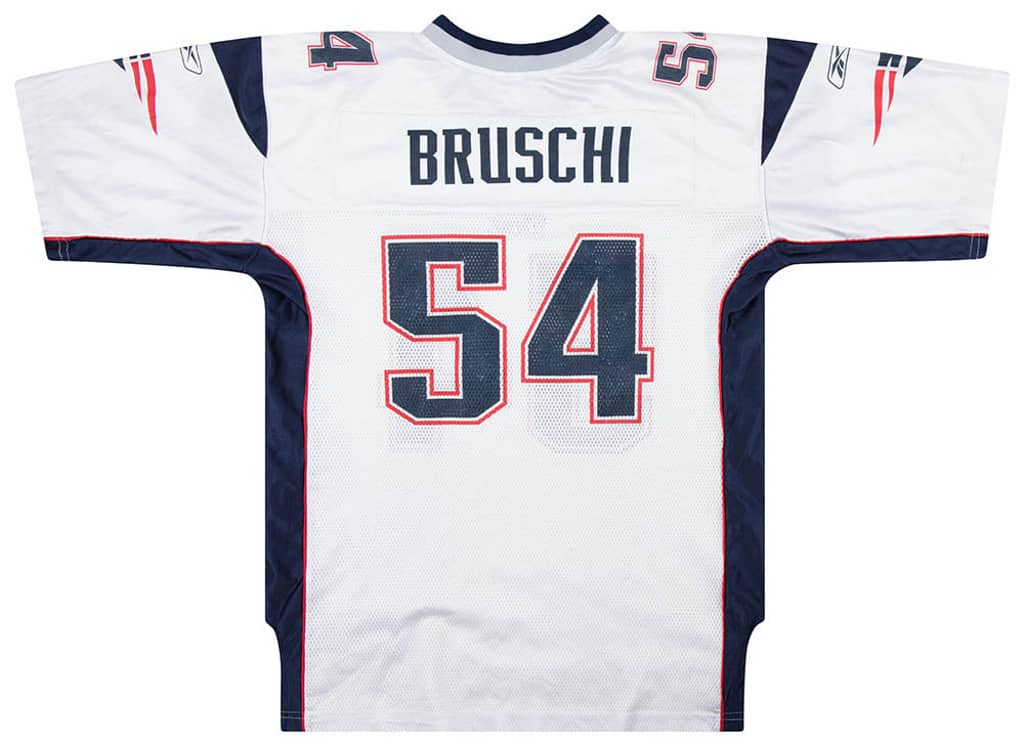 2002-04 New England Patriots Bruschi #54 Reebok On Field Jersey (Away) L