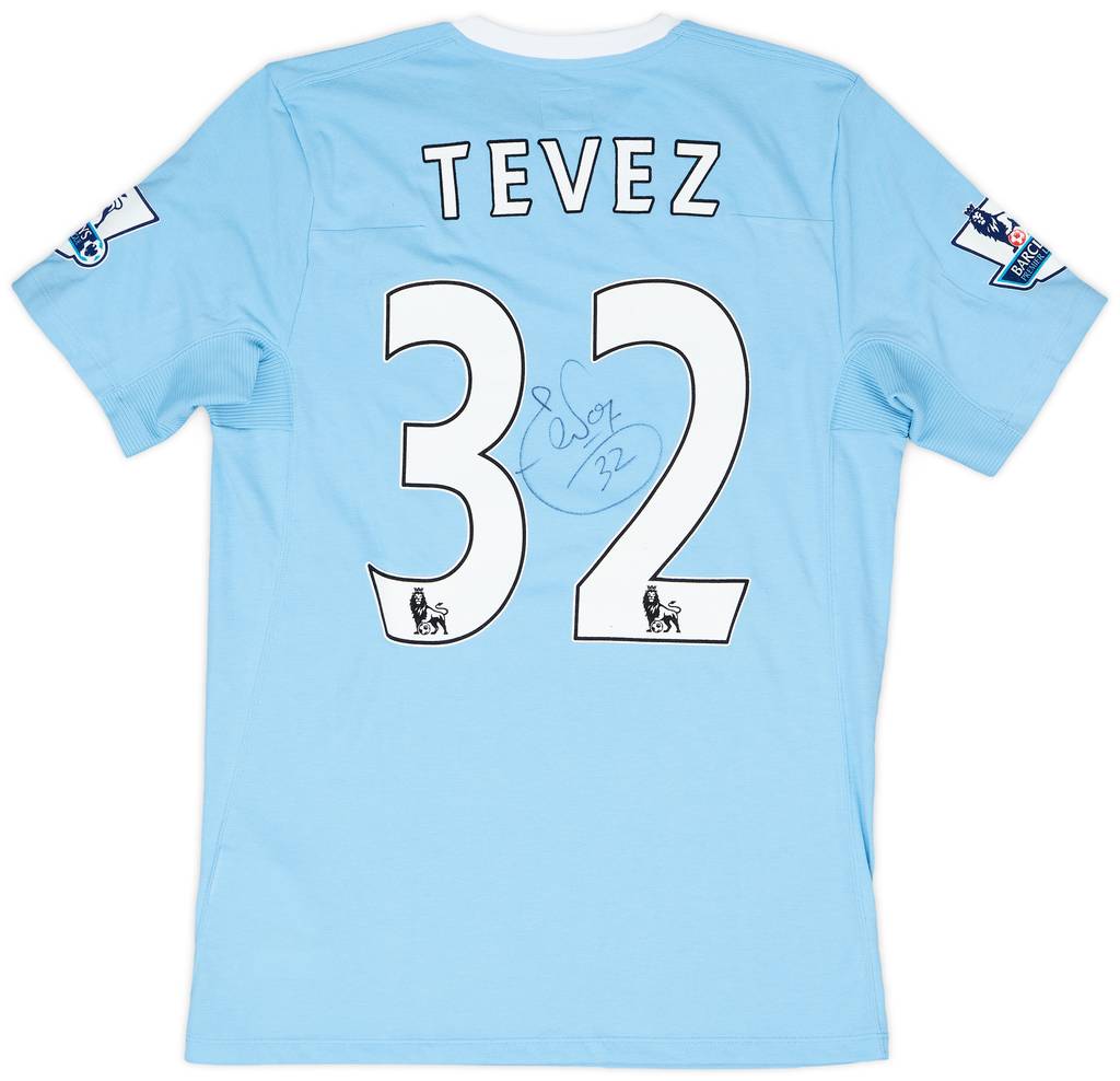 2009-10 Manchester City Match Issue Signed Home Shirt Tevez #32