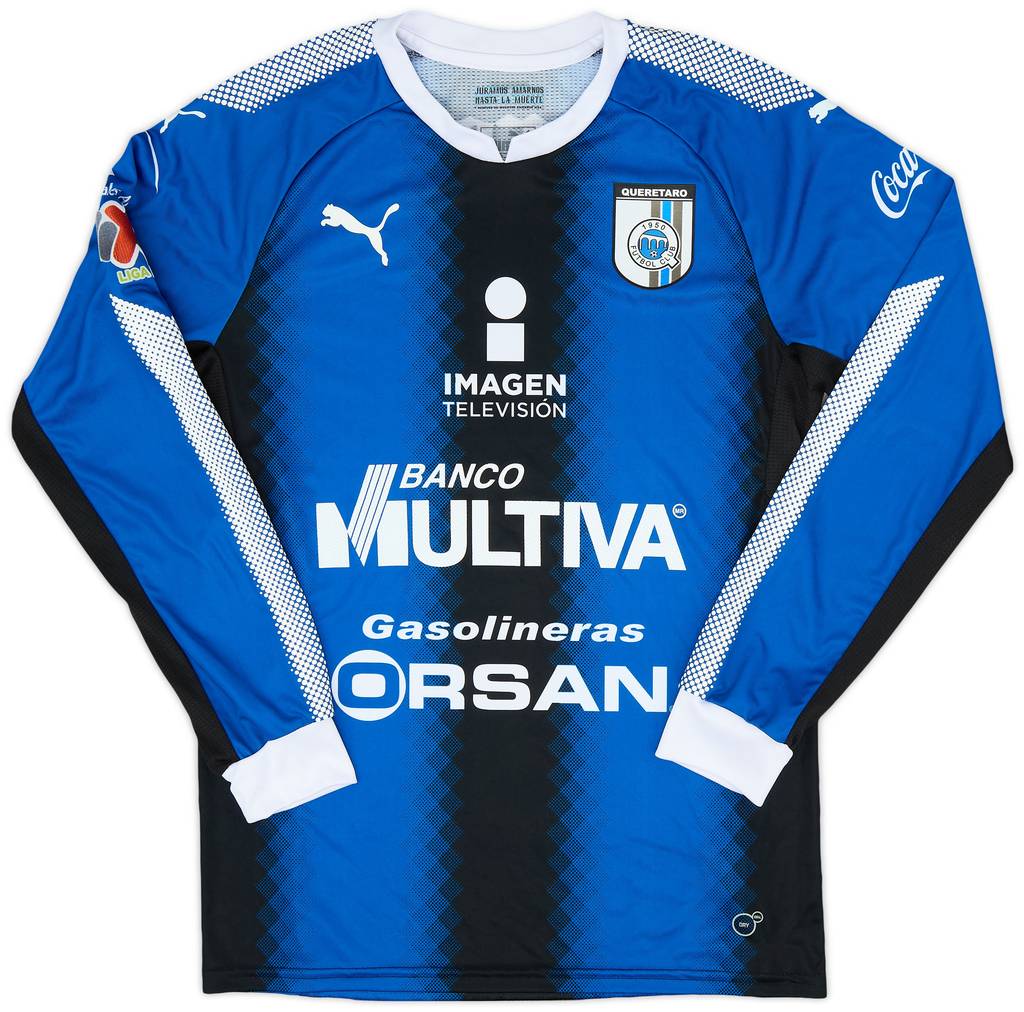 2017-18 Queretaro Home L/S Shirt - 9/10 - (S)
