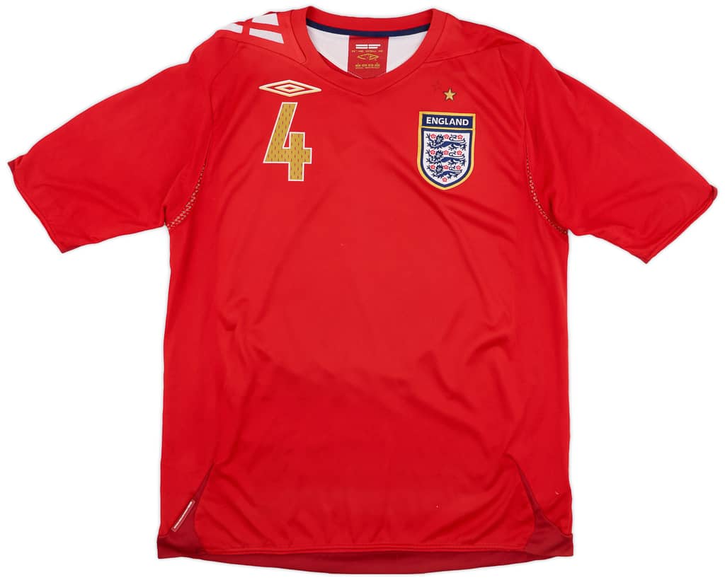 2006-08 England Away Shirt Gerrard #4 - 6/10 - (L)