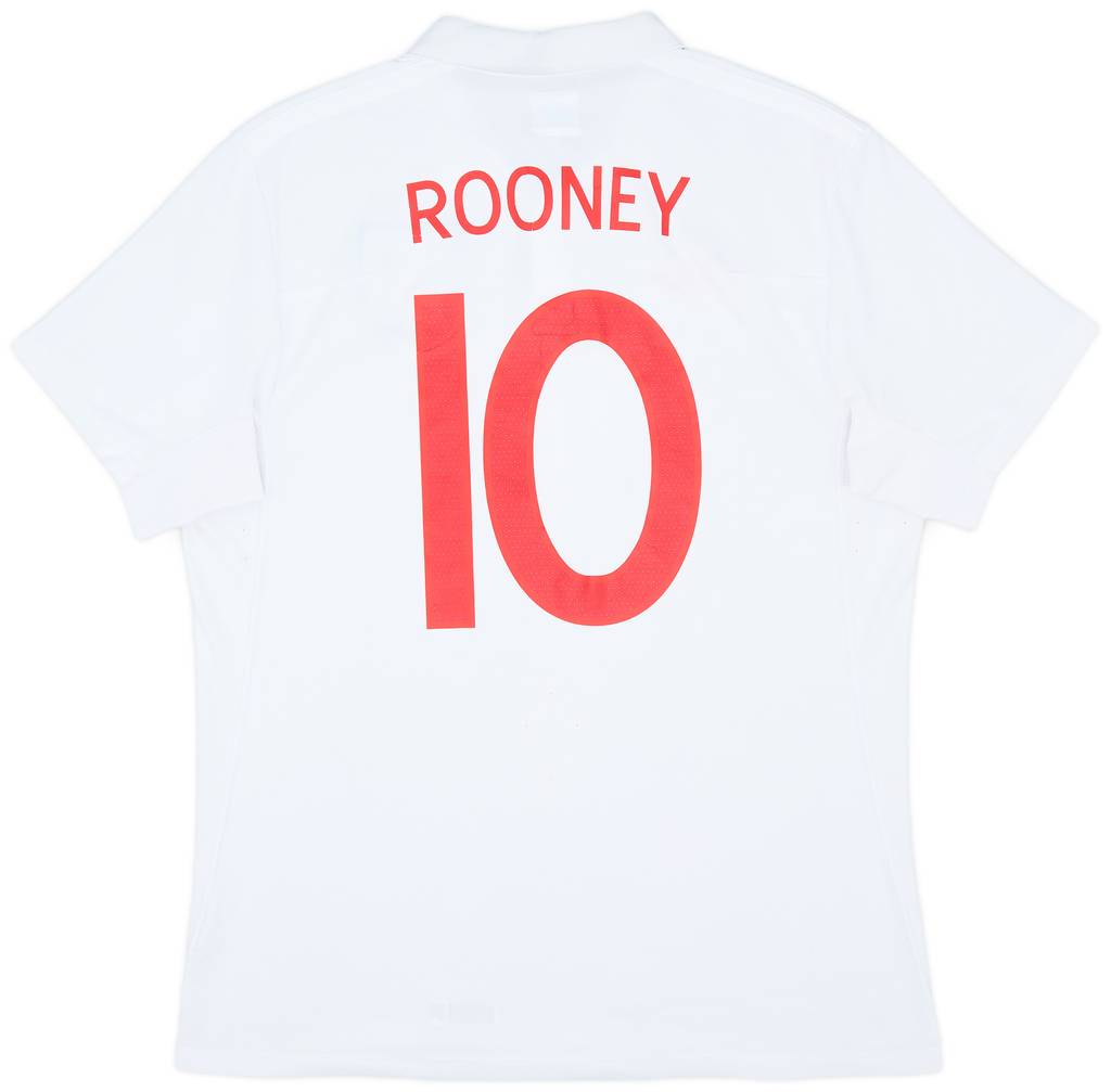 2009-10 England Home Shirt Rooney #10 - 7/10 - (L)