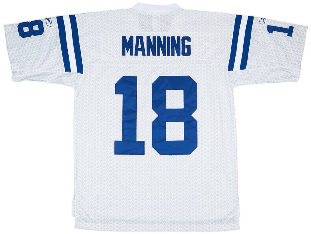 2007 Indianapolis Colts Manning #18 Reebok Premier Jersey - 9/10 - (L)