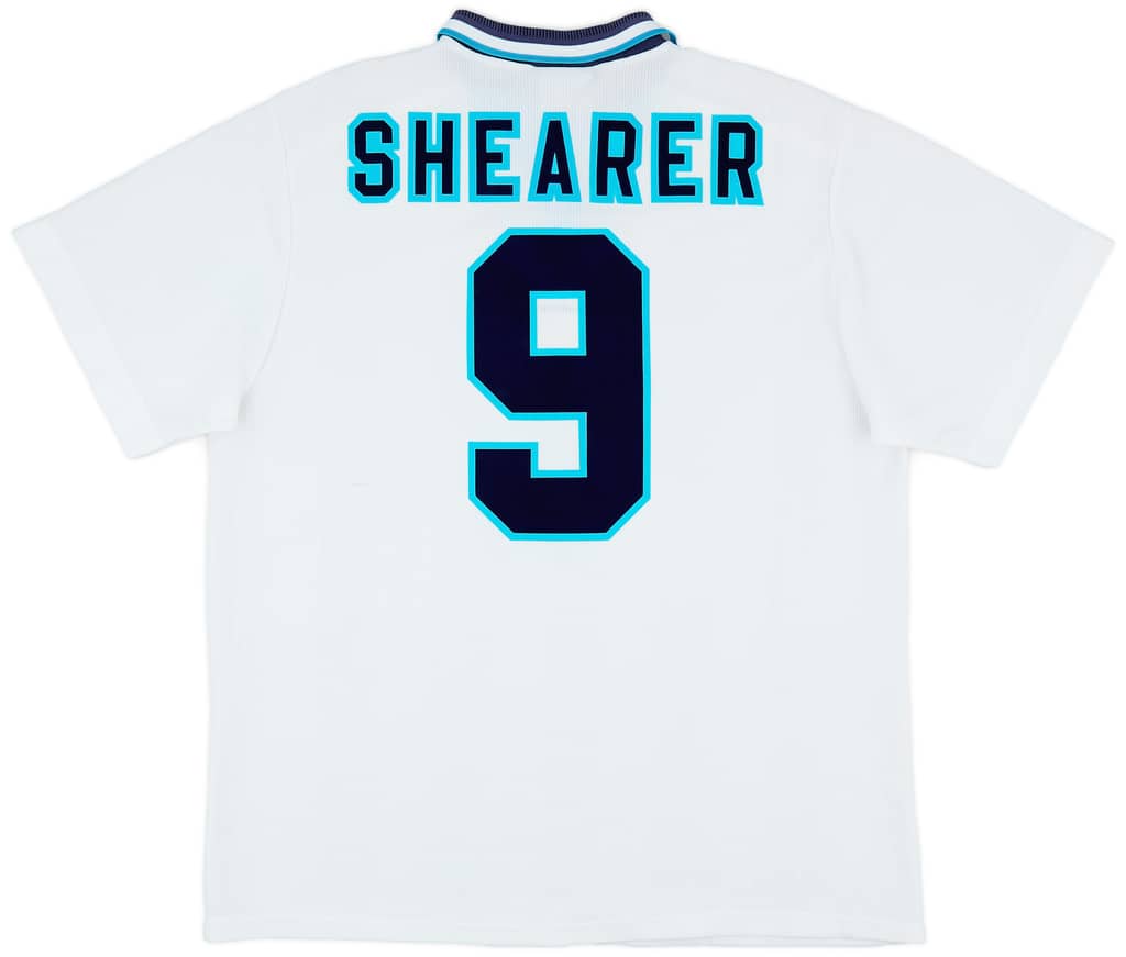 1995-97 England Home Shirt Shearer #9 - 6/10 - (XL)