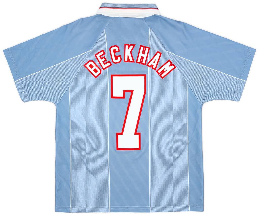 1996-97 England Away Shirt Beckham #7 - 8/10 - (M)