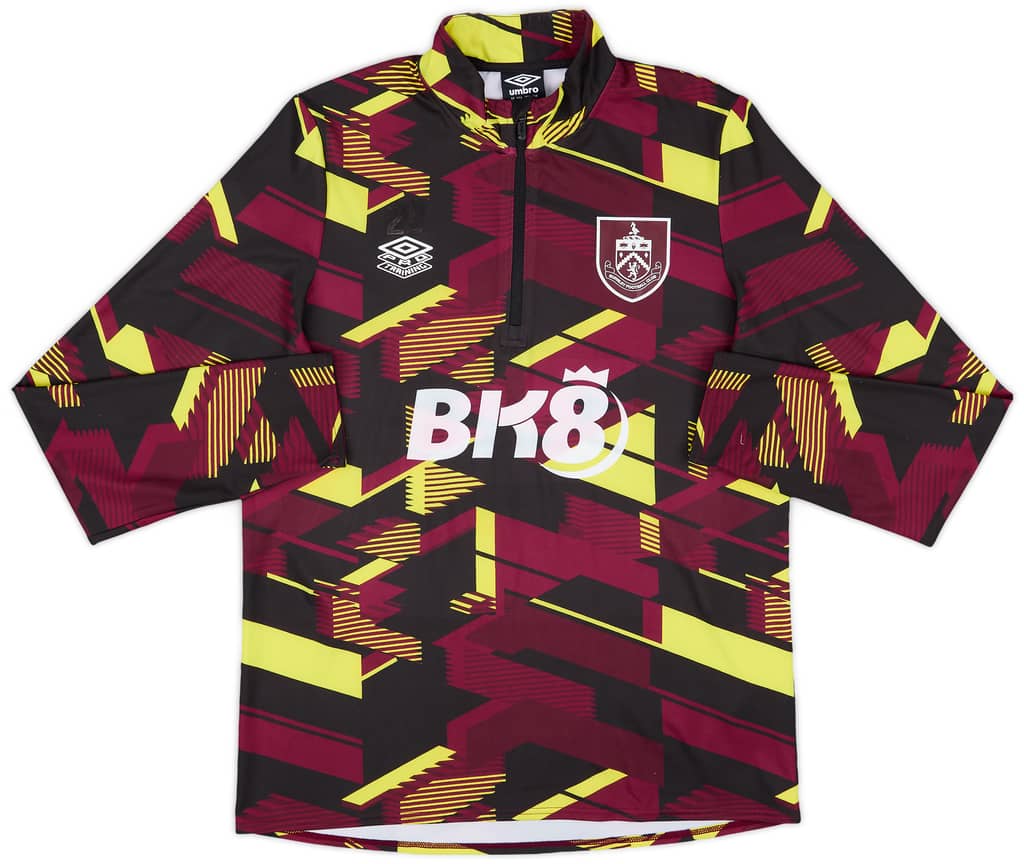 2023-24 Burnley Player Issue 1/4 Zip Pre-Match Top - 5/10 - (L)