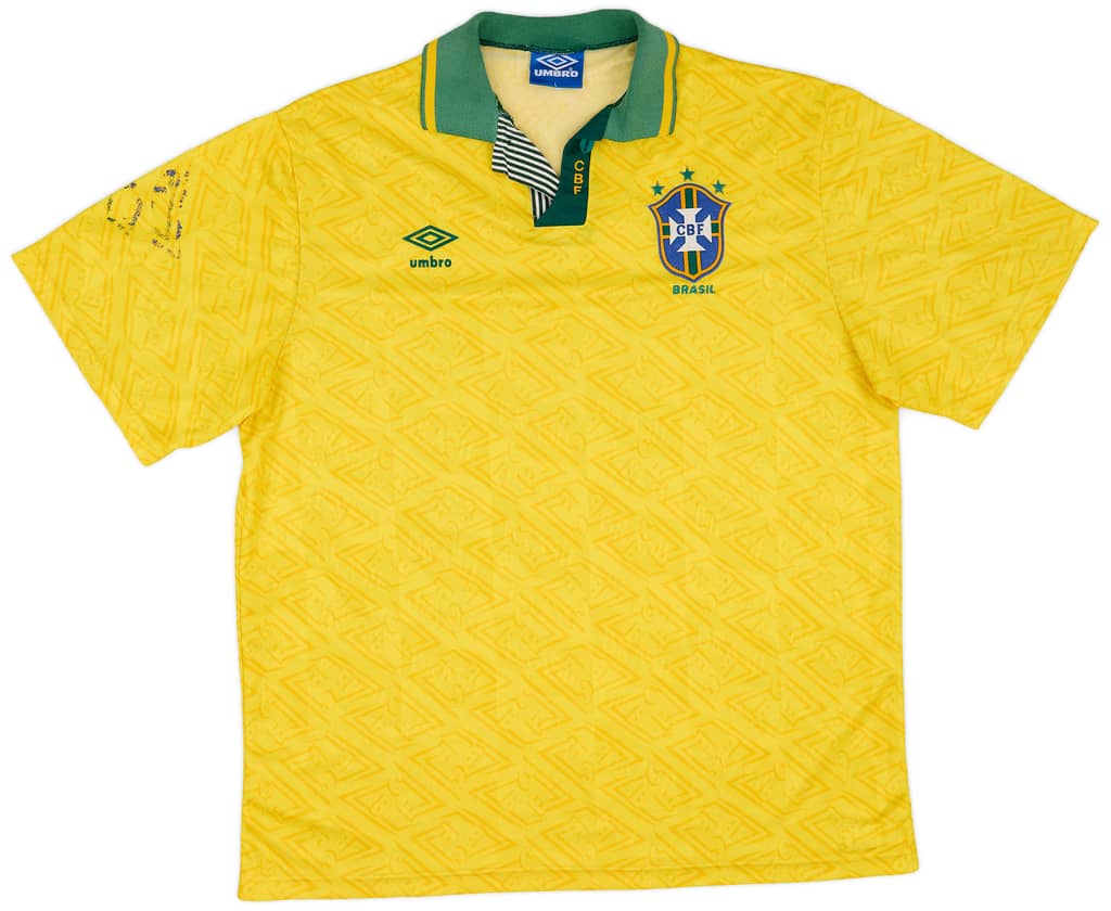 1991-93 Brazil Home Shirt - 7/10 - (L)