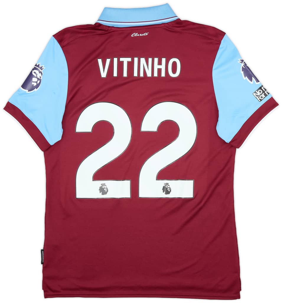2023-24 Burnley Match Issue Home Shirt Vitinho #22