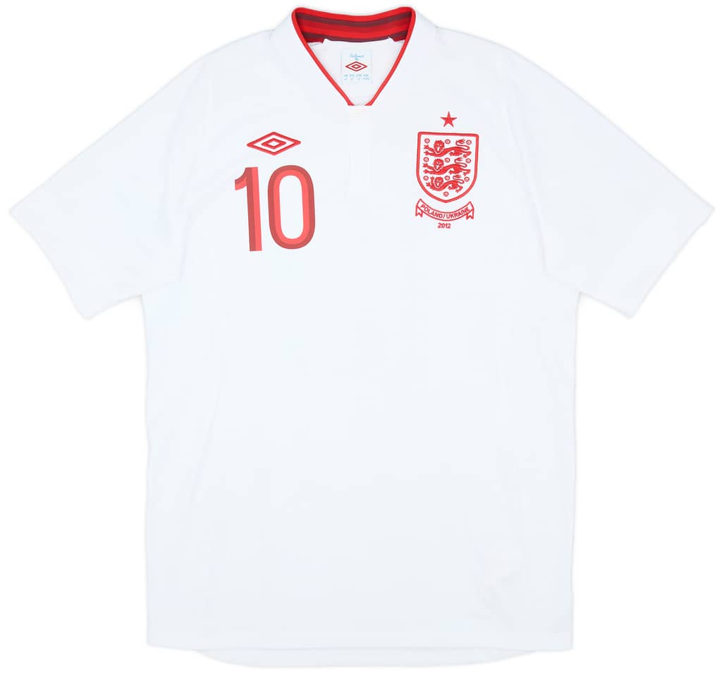 2012-13 England 'Poland/Ukraine' Home Shirt Rooney #10 - 9/10 - (L)