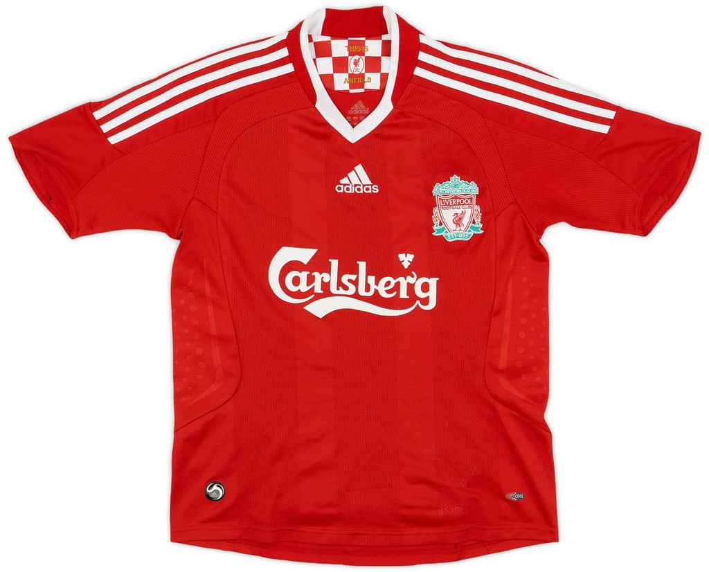 2008-10 Liverpool Home Shirt - 7/10 - (L.Boys)