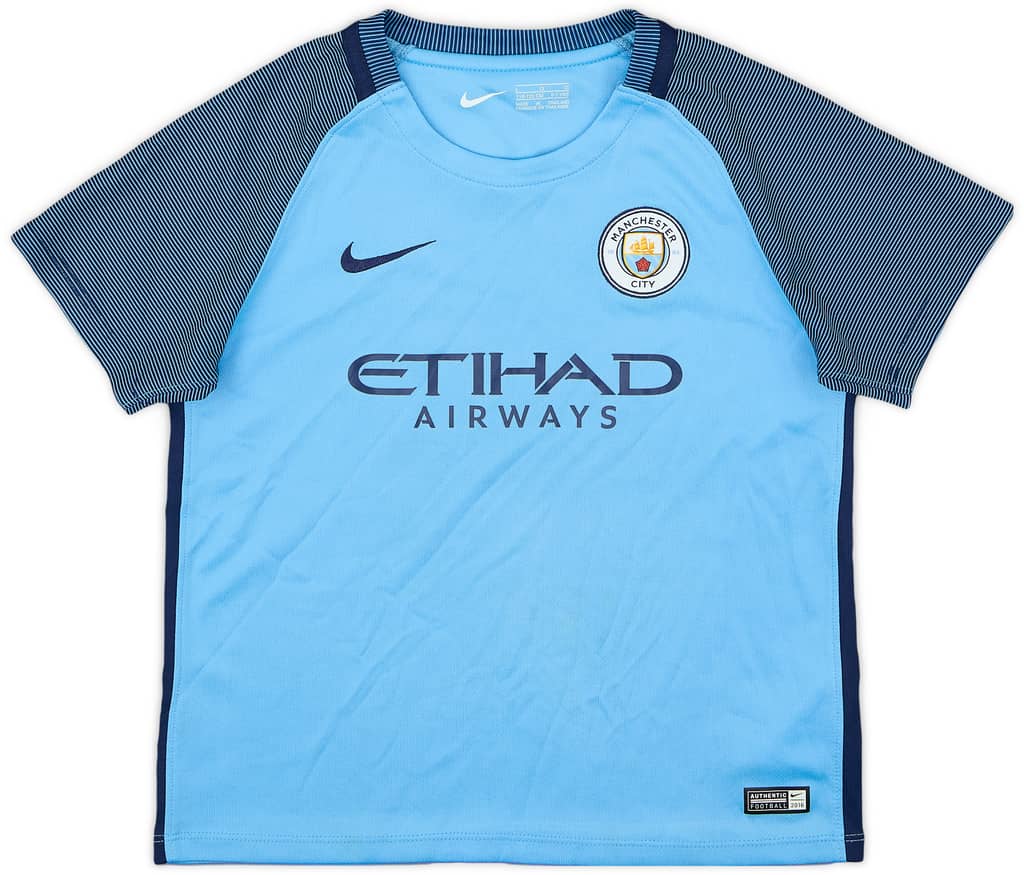 2016-17 Manchester City Home Shirt - 8/10 - (6-7 Years)