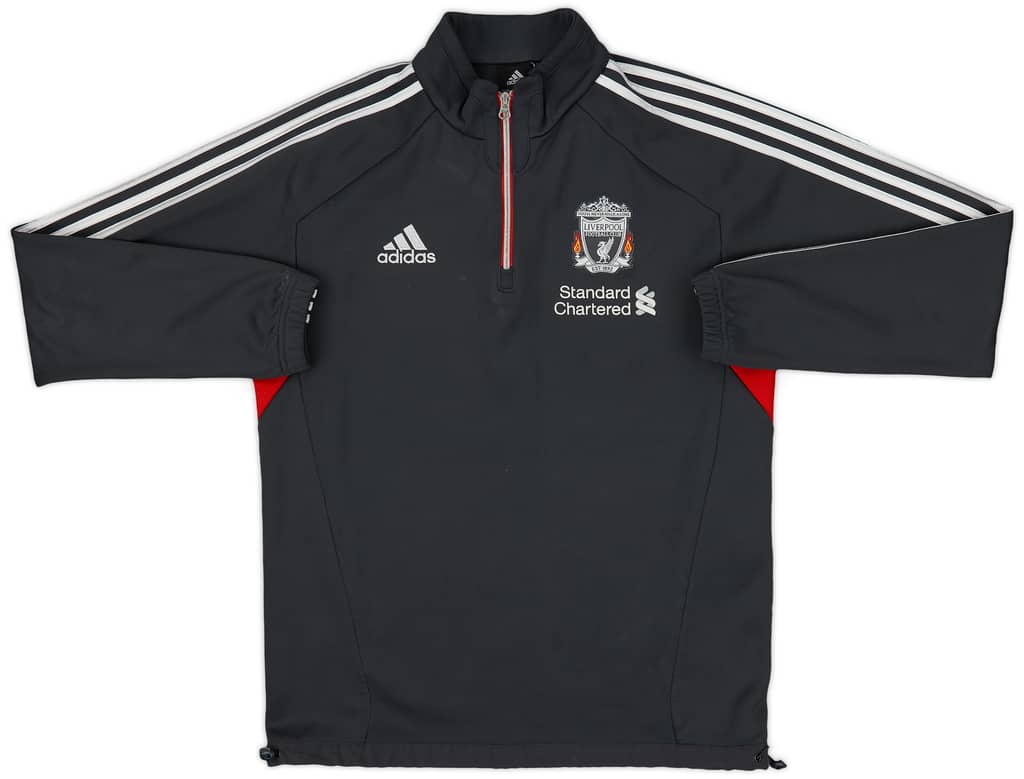 2011-12 Liverpool adidas 1/4 Zip Drill Top - 8/10 - (M)