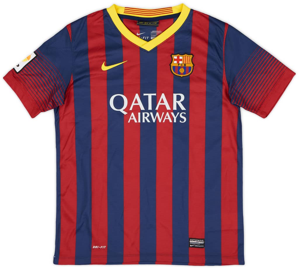 2013-14 Barcelona Home Shirt - 7/10 - (L.Boys)