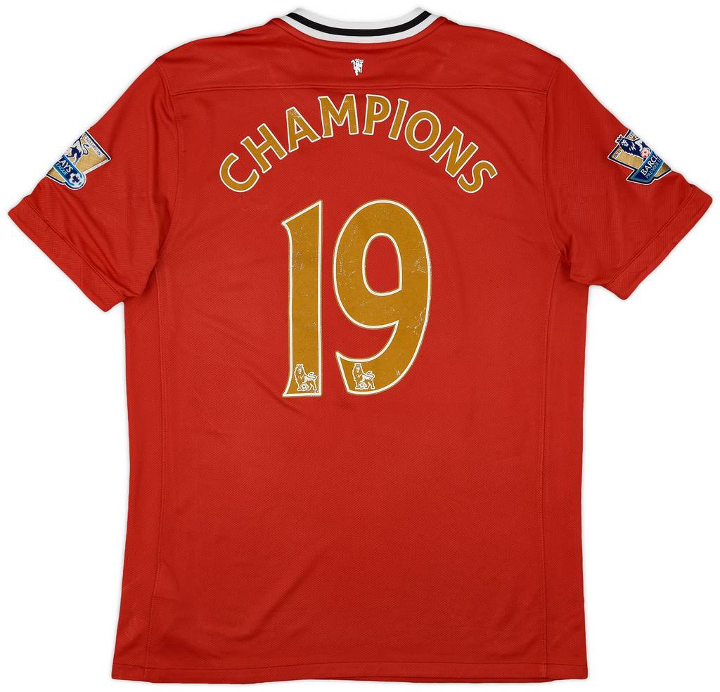 2011-12 Manchester United Home Shirt Champions #19 - 6/10 - (L)