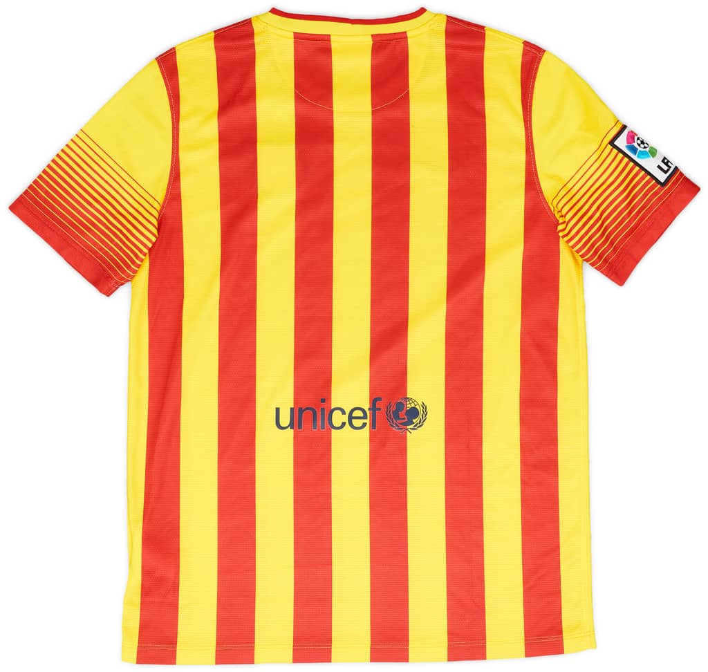 2013-15 Barcelona Away Shirt - 9/10 - (XL.Boys)
