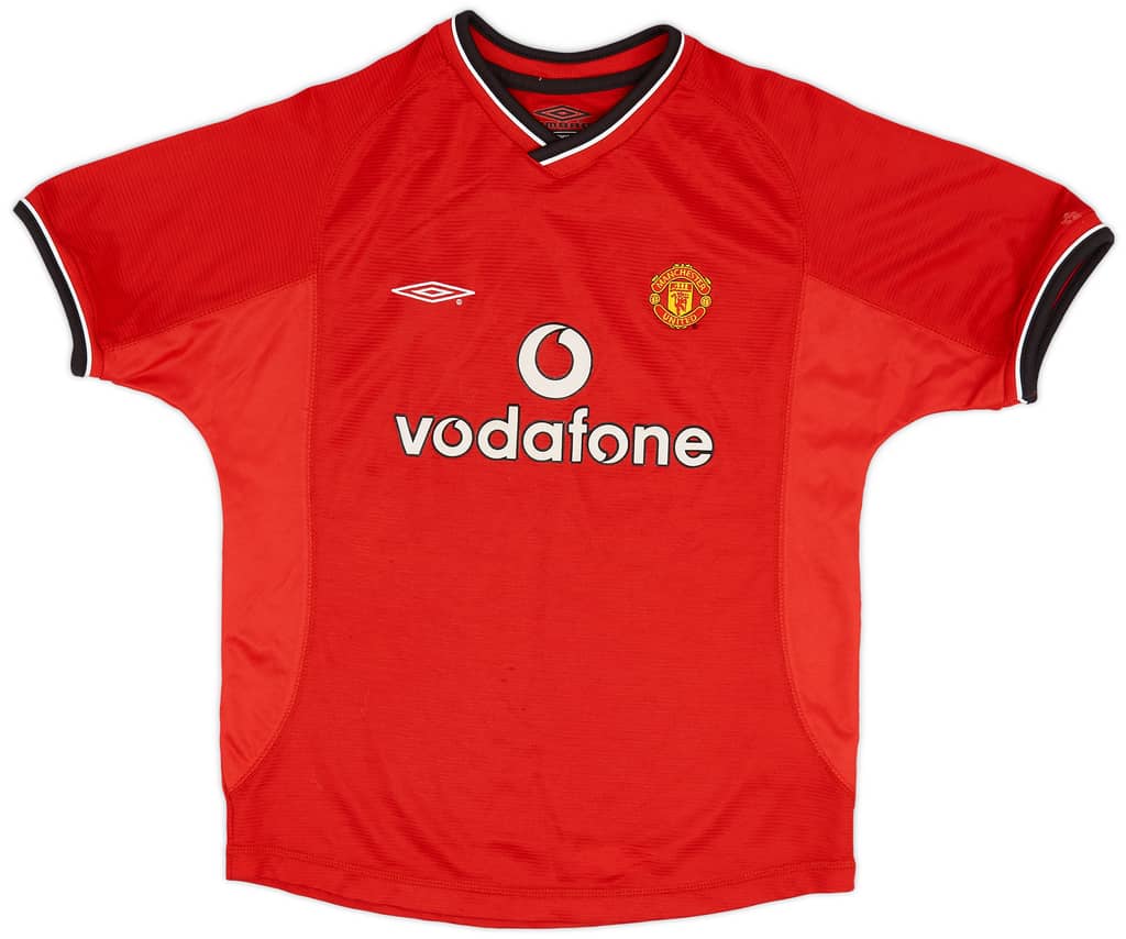 2000-02 Manchester United Home Shirt - 9/10 - (M.Boys)