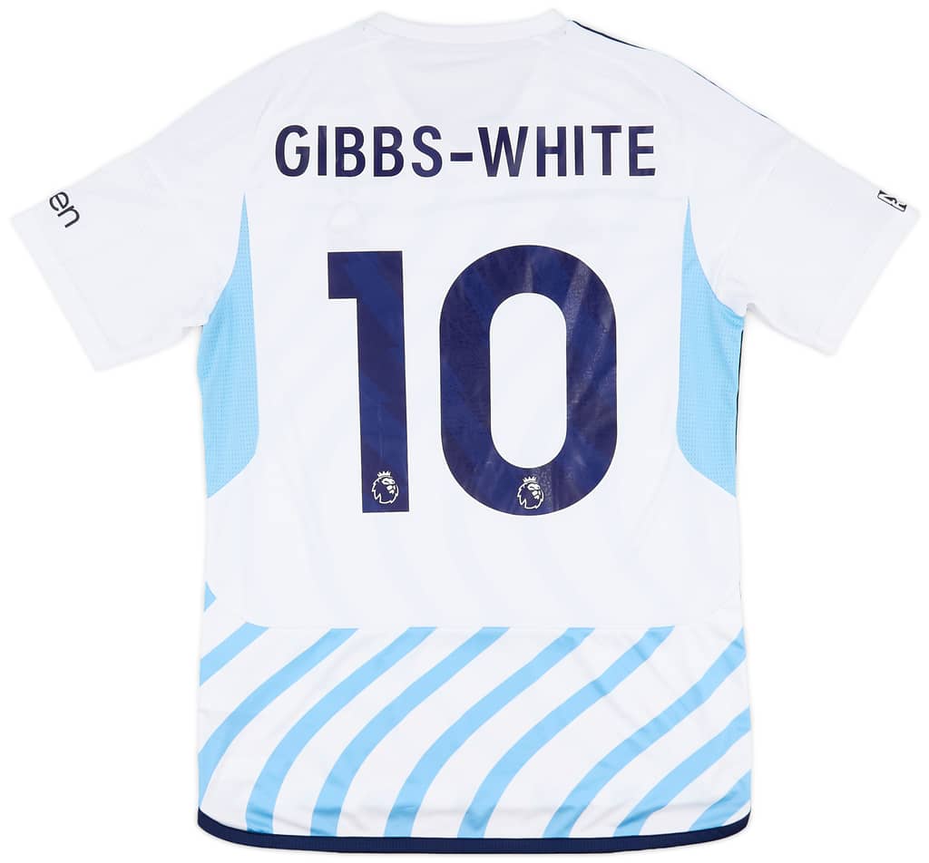 2023-24 Nottingham Forest Match Issue Away Shirt Gibbs-White #10