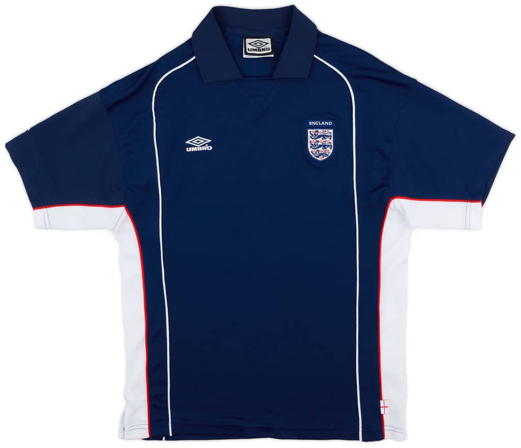 2000-01 England Umbro Polo Shirt - 9/10 - (M)