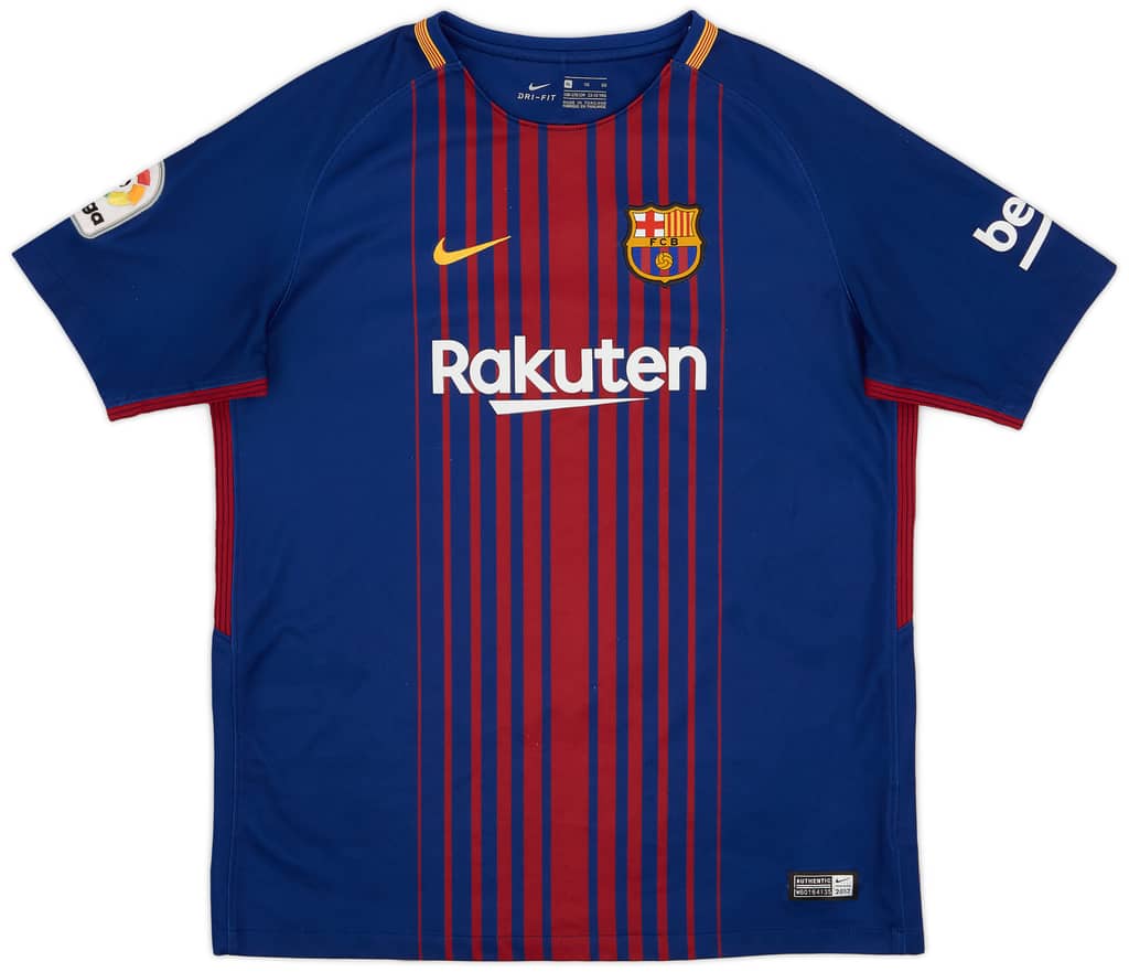 2017-18 Barcelona Home Shirt - 8/10 - (XL.Boys)
