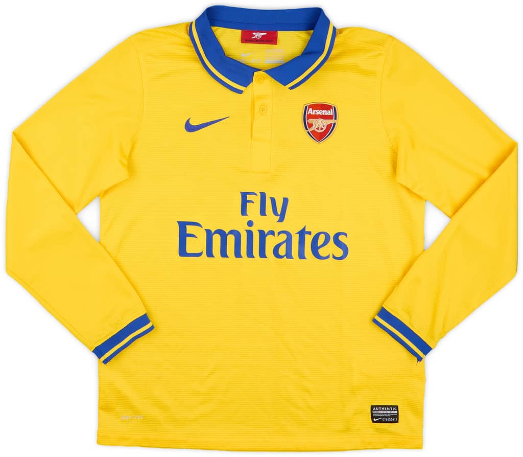 2013-14 Arsenal Away L/S Shirt - 7/10 - (L.Boys)