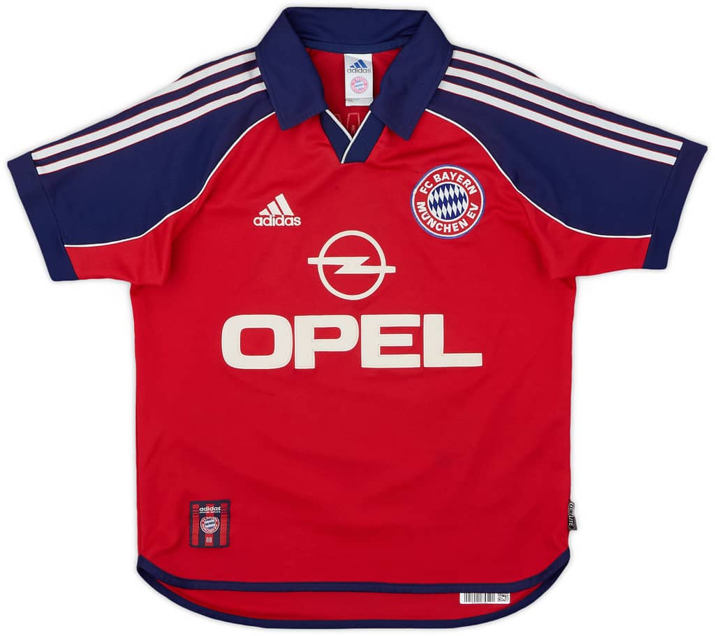 1999-01 Bayern Munich Home Shirt Elber #9 - 7/10 - (XL.Boys)