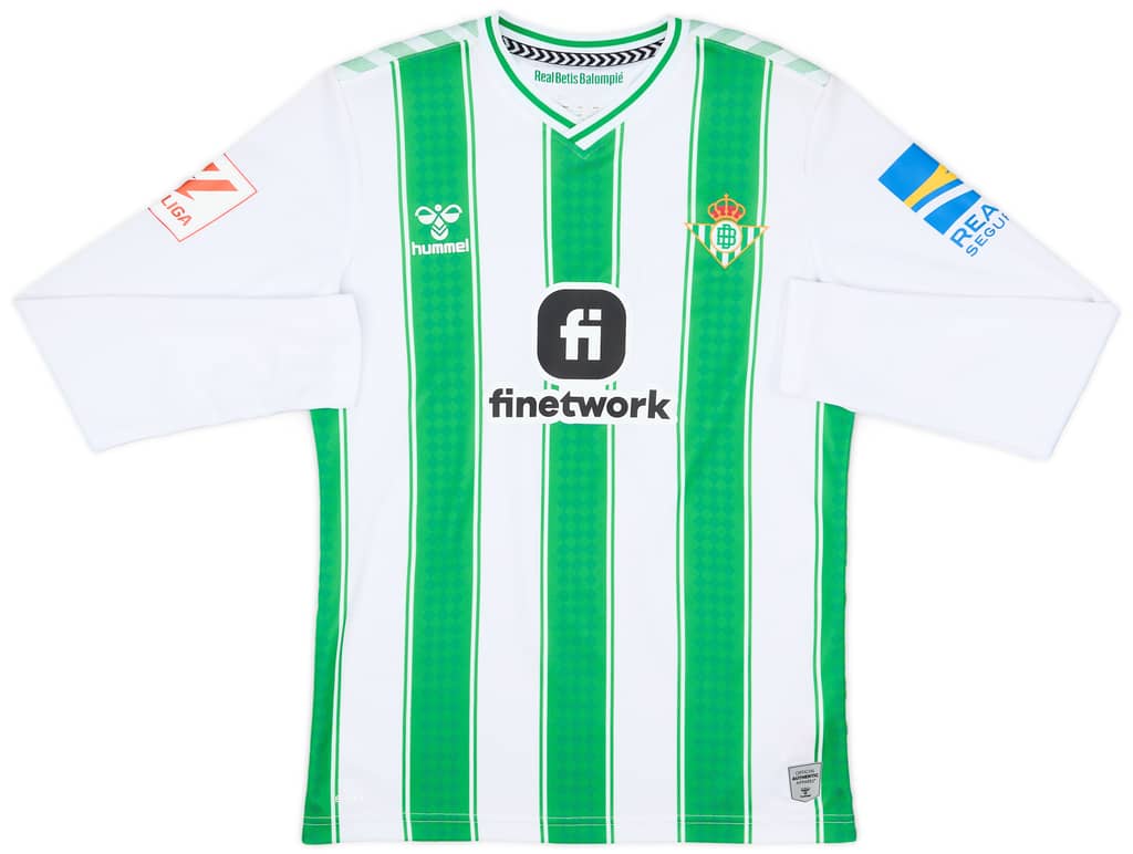 2023-24 Real Betis Home L/S Shirt - 9/10 - (XS)