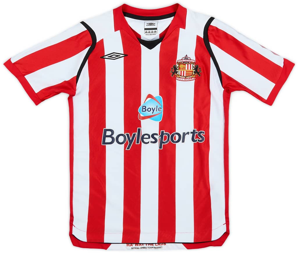 2008-09 Sunderland Home Shirt - 8/10 - (S.Boys)