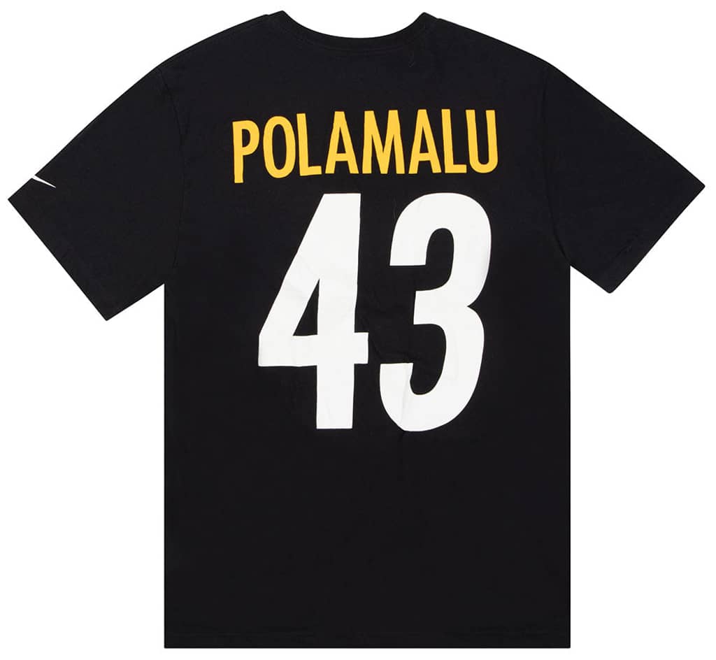2012 Pittsburgh Steelers Polamalu #43 Nike Graphic Tee L