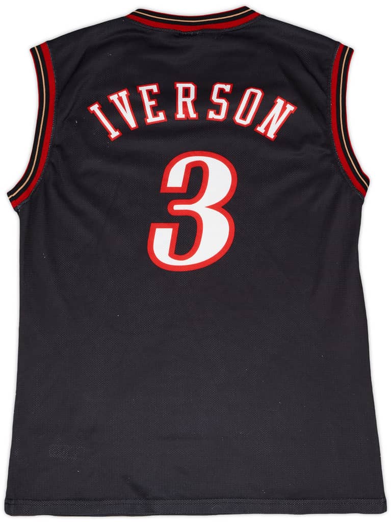 2000-06 Philadelphia 76ers Iverson #3 Champion Away Jersey - 8/10 - (L)